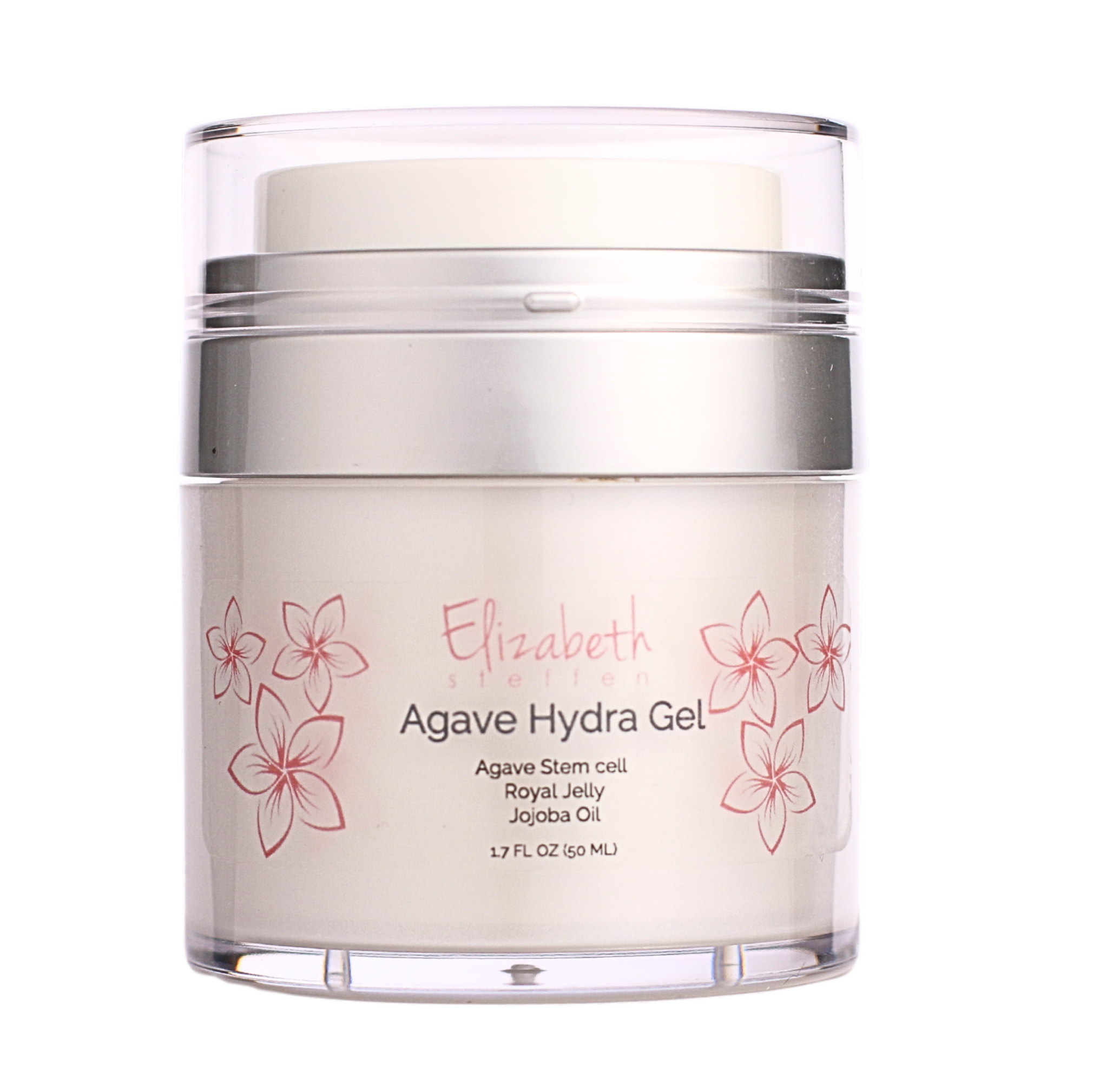 A jar of moisturizer formulated with agave stem cells, royal jelly and jojoba oil